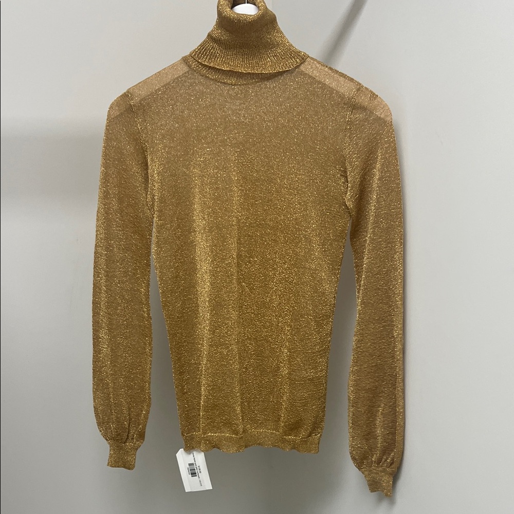 Sonia Rykiel Gold Turtleneck Sweater